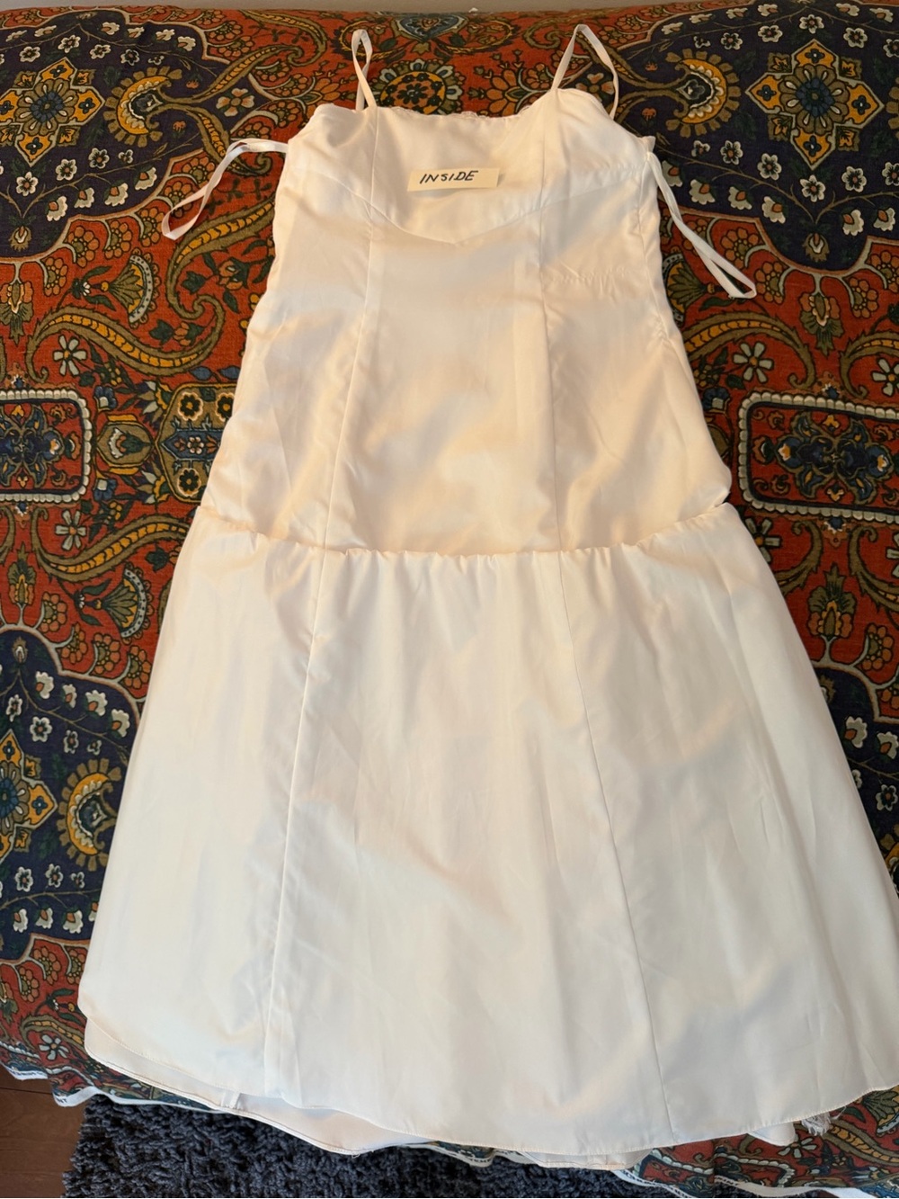 David's Bridal white Flowergirl Jr Bridesmaid 1st Holy Communion dress w/lace - Picture 8 of 12